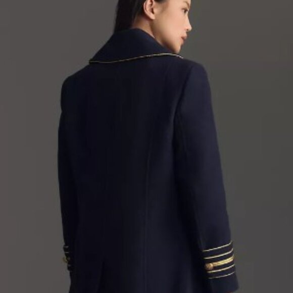 ANTHROPOLOGIE - Maeve Military Navy Peacoat BNWT - SIZE M - Picture 4 of 12